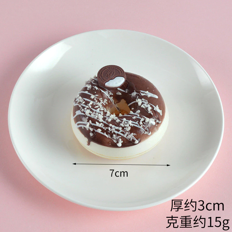 仿真甜甜圈PU道具 仿真奶油甜點蛋糕冰箱貼店鋪裝飾櫥窗擺件 台灣發貨