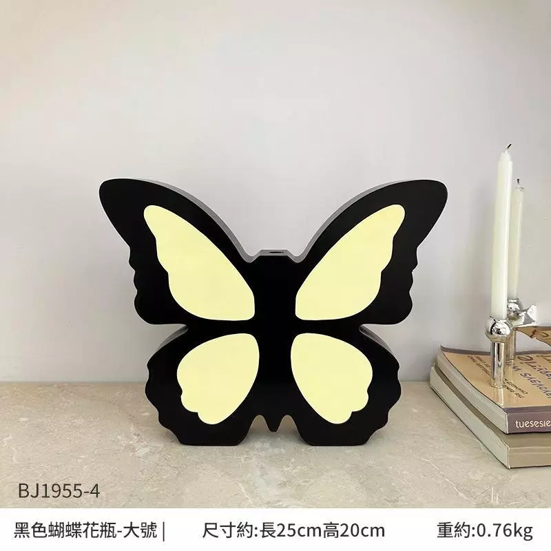 蝴蝶裝飾畫花器擺件 玄關客廳電視櫃房間 現代小眾裝飾品 是花器也是軟裝擺飾優選 台灣出貨