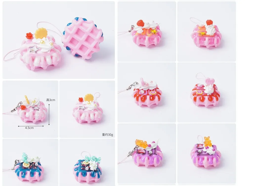 PVC仿真奶油小蛋糕點擺飾模型可愛風仿真甜點冰淇淋擺飾掛件台灣出貨