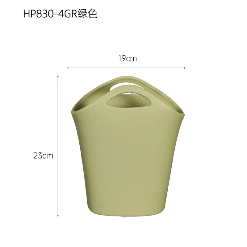 Ins 奶油風 創意陶瓷 花瓶擺件 花藝裝飾 韓系裝飾 拍照道具 提籃 台灣出貨