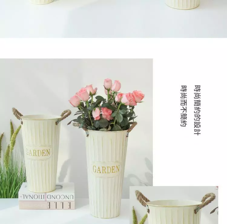 復古做舊鐵藝花桶 鮮花店插花桶 雨傘桶 家用花器 台灣出貨