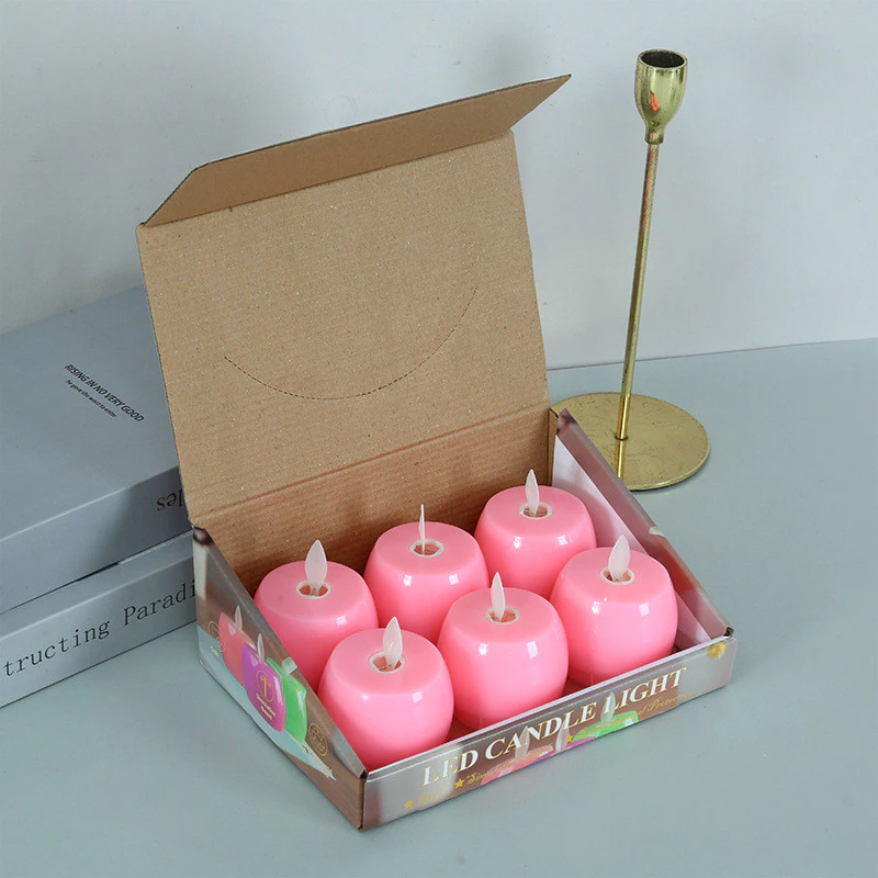 創意led電子搖擺蠟燭燈 婚禮裝飾節慶活動佈置蠟燭 蘋果仿真火焰搖擺蠟燭 台灣出貨