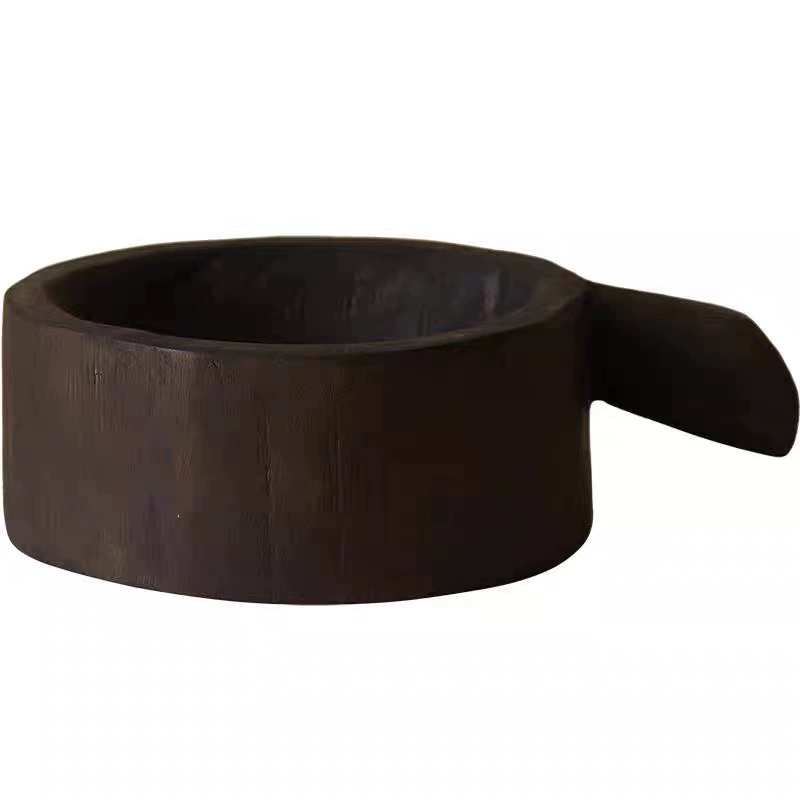 侘寂風做舊木質果盤手工藝品乾果盤藝術自然系民宿復古擺件