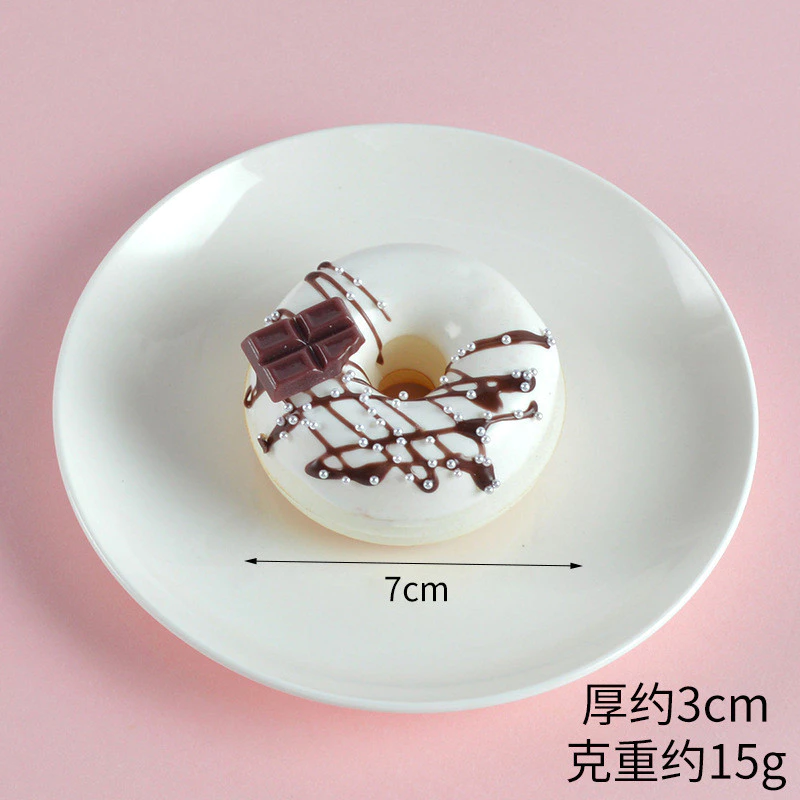 仿真甜甜圈PU道具 仿真奶油甜點蛋糕冰箱貼店鋪裝飾櫥窗擺件 台灣發貨