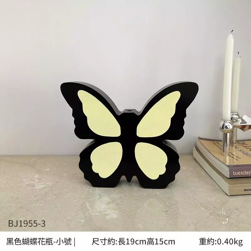 蝴蝶裝飾畫花器擺件 玄關客廳電視櫃房間 現代小眾裝飾品 是花器也是軟裝擺飾優選 台灣出貨