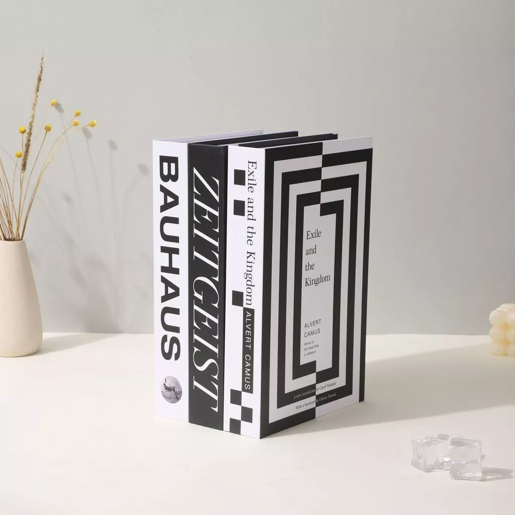 創意圖形裝飾書藝術設計系列假書軟裝飾品拍攝道具擺飾布置 台灣出貨