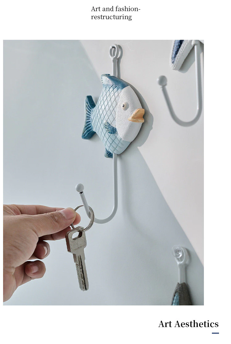 地中海風木質掛勾 衣帽鐵藝掛勾 壁掛置物架掛衣勾牆壁裝飾品 台灣出貨