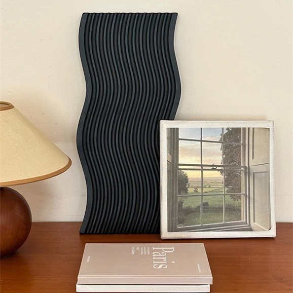 水波紋實木托盤 家用麵包板 櫸木香薰收納置物盤 下午茶咖啡托盤 台灣出貨