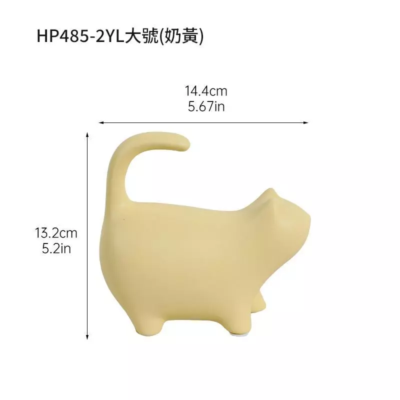 創意陶瓷貓咪擺件 客廳電視櫃家居現代簡約酒櫃辦公室桌面軟裝飾品 台灣出貨