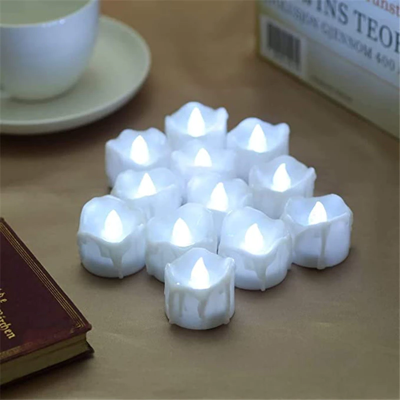 定時循環仿真電子蠟燭 (流淚版)led蠟燭燈 定時亮6H裝飾蠟燭 台灣出貨