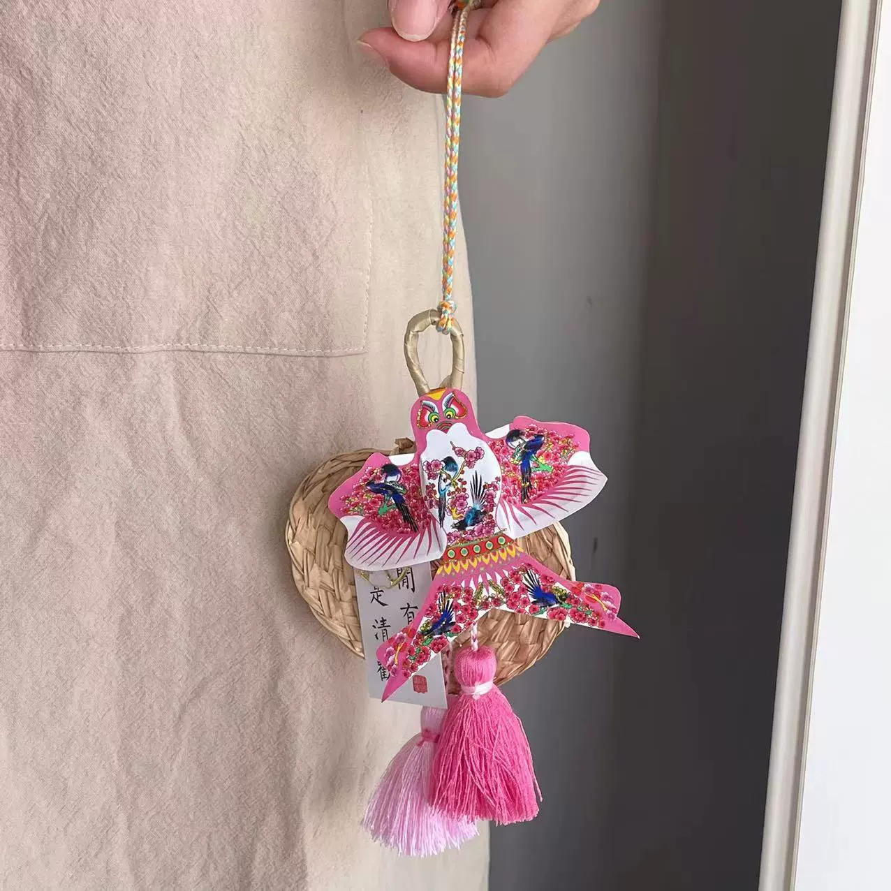 節日傳統紙鳶迷你風箏蒲扇掛件活動diy材料新中式掛飾車掛伴手禮