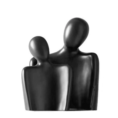 現代簡約樹脂情侶藝術擺件客廳電視櫃玄關臥室書桌樣板房軟裝飾品