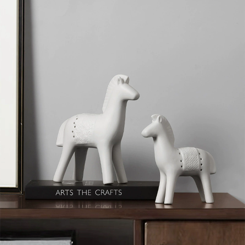 現代時尚簡約陶瓷馬擺件客廳家居裝飾品擺設創意工藝品電視櫃酒櫃