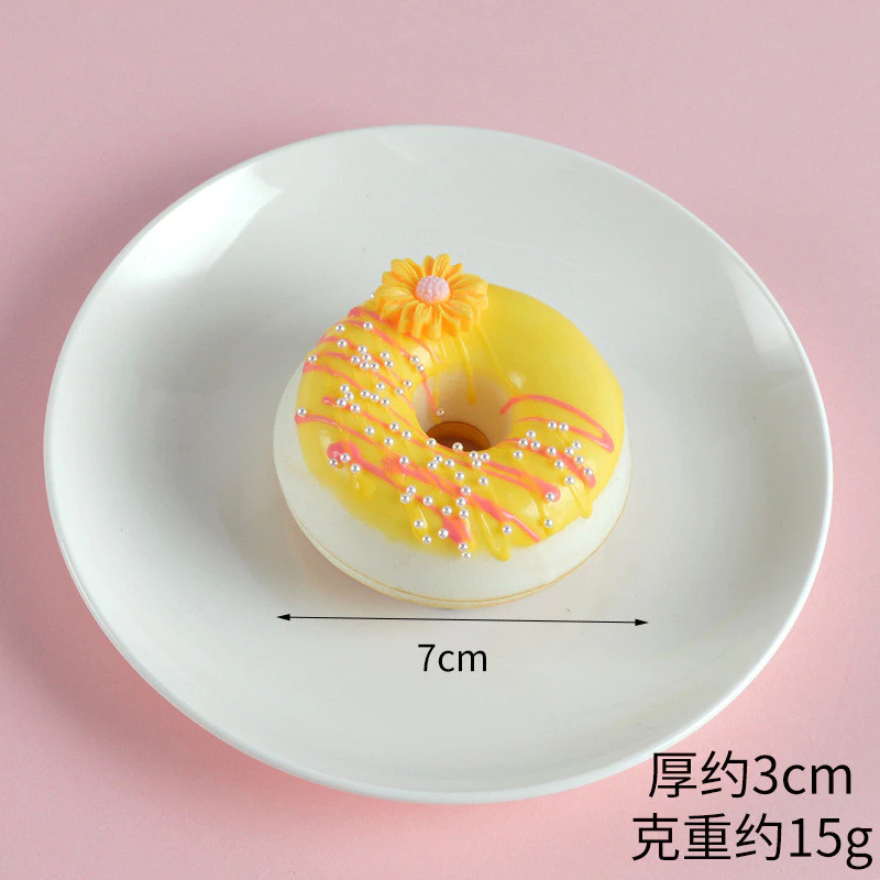 仿真甜甜圈PU道具 仿真奶油甜點蛋糕冰箱貼店鋪裝飾櫥窗擺件 台灣發貨