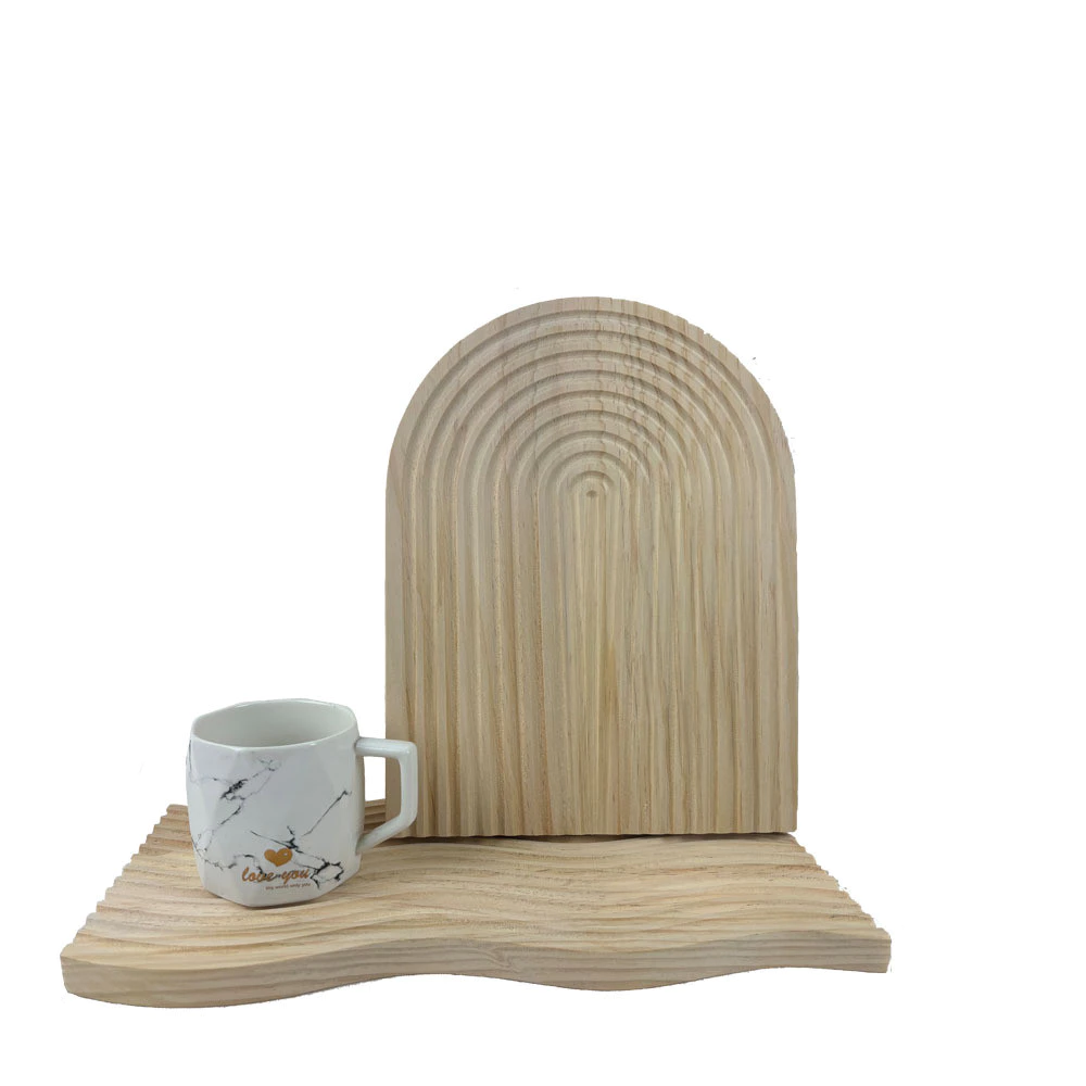 水波紋實木托盤 家用麵包板 櫸木香薰收納置物盤 下午茶咖啡托盤 台灣出貨