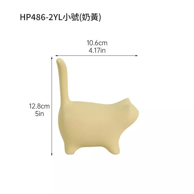 創意陶瓷貓咪擺件 客廳電視櫃家居現代簡約酒櫃辦公室桌面軟裝飾品 台灣出貨