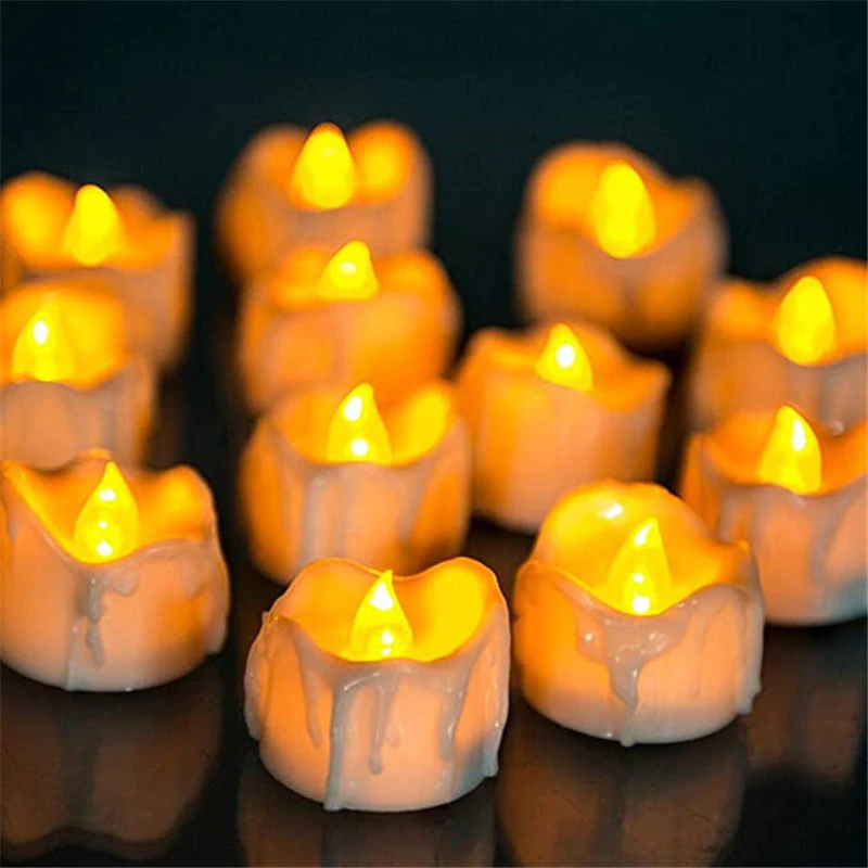 定時循環仿真電子蠟燭 (流淚版)led蠟燭燈 定時亮6H裝飾蠟燭 台灣出貨