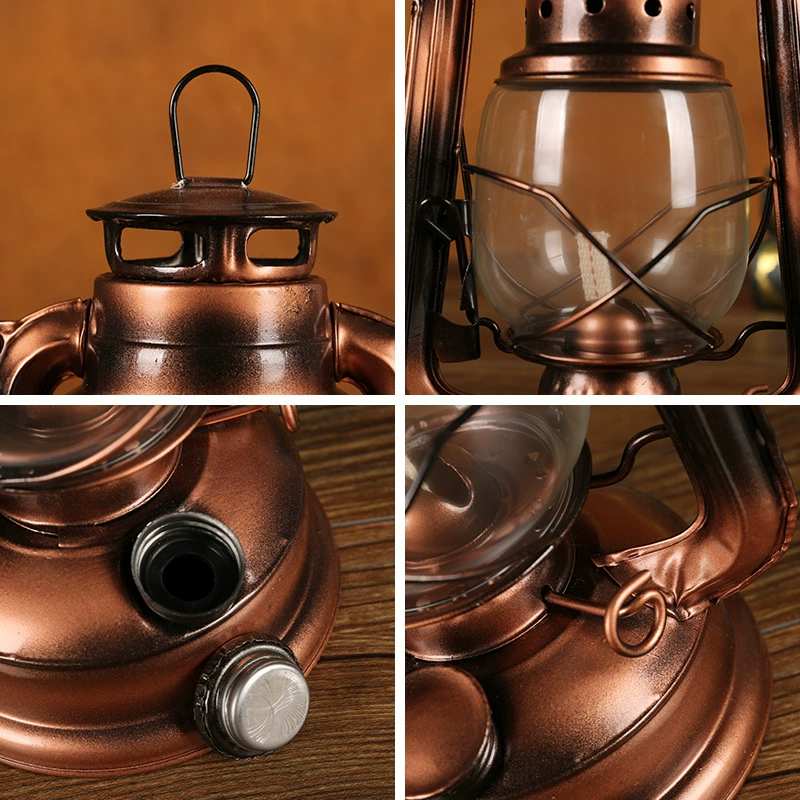 28cm復古煤油燈老式油燈戶外露營帳篷燈宗教慶典祭祀活動道具馬燈