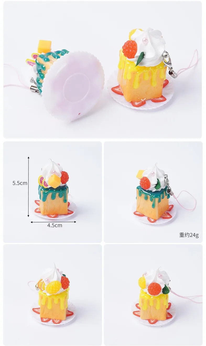 PVC仿真奶油小蛋糕點擺飾模型可愛風仿真甜點冰淇淋擺飾掛件台灣出貨