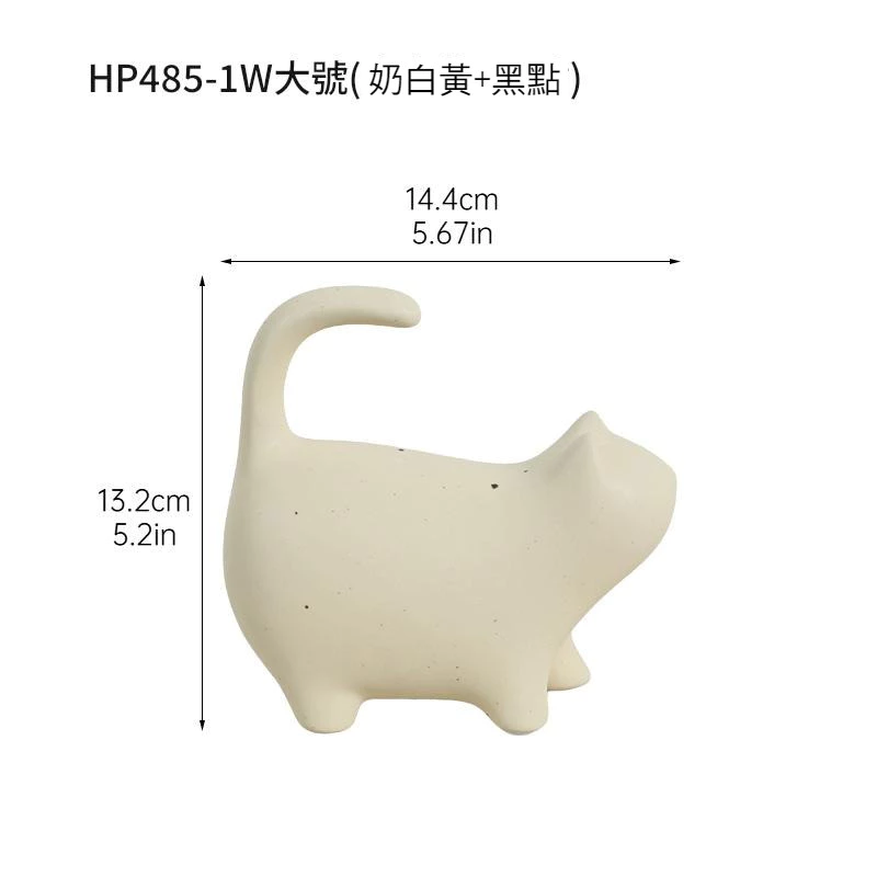 創意陶瓷貓咪擺件 客廳電視櫃家居現代簡約酒櫃辦公室桌面軟裝飾品 台灣出貨