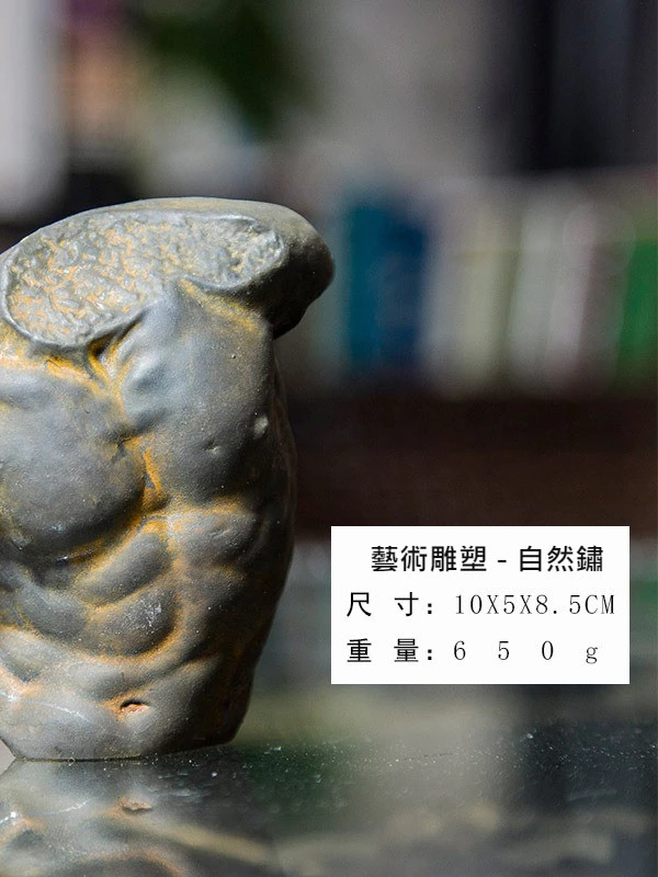 新古典雕塑藝術擺飾 書鎮 家居客廳電視櫃桌面小擺件 鐵粉合成樹脂裝飾品 軟裝優選 台灣出貨