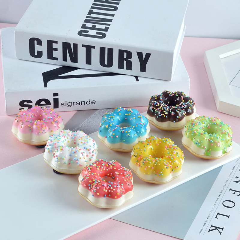 仿真梅花甜甜圈直播同款PU模型道具奶油蛋糕甜點梅花甜甜圈冰箱貼台灣出貨