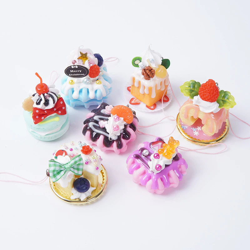 PVC仿真奶油小蛋糕點擺飾模型可愛風仿真甜點冰淇淋擺飾掛件台灣出貨