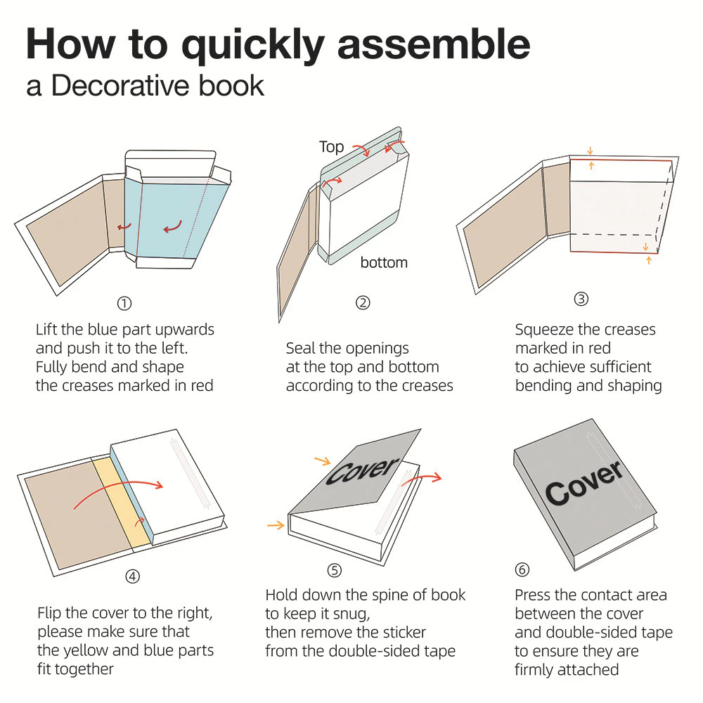 折疊款INS文藝圖案模擬書藝術雜誌裝飾書簡約假書擺飾台灣出貨