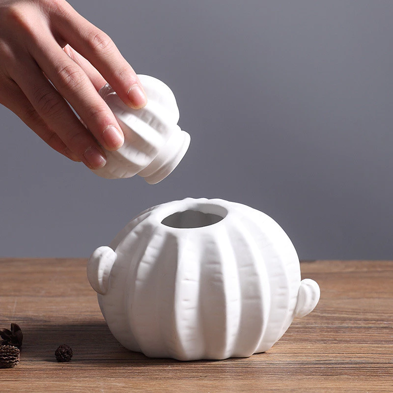 北歐現代陶瓷創意仙人掌擺飾簡約臥室家居白色裝飾品軟裝擺飾 台灣出貨