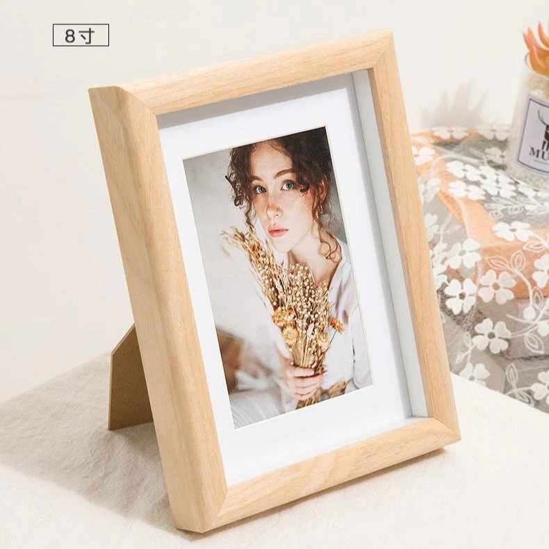實木皮相框照片加卡紙 多連組合相片框 6吋8吋多孔三連婚紗照相冊框掛牆 台灣出貨