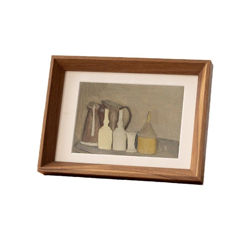 簡約設計感木紋相框擺台照片裱框A3 A4 6吋 7吋 8吋洗相片做成相框擺飾書法字畫框台灣出貨