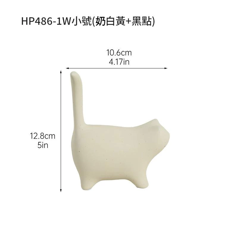 創意陶瓷貓咪擺件 客廳電視櫃家居現代簡約酒櫃辦公室桌面軟裝飾品 台灣出貨