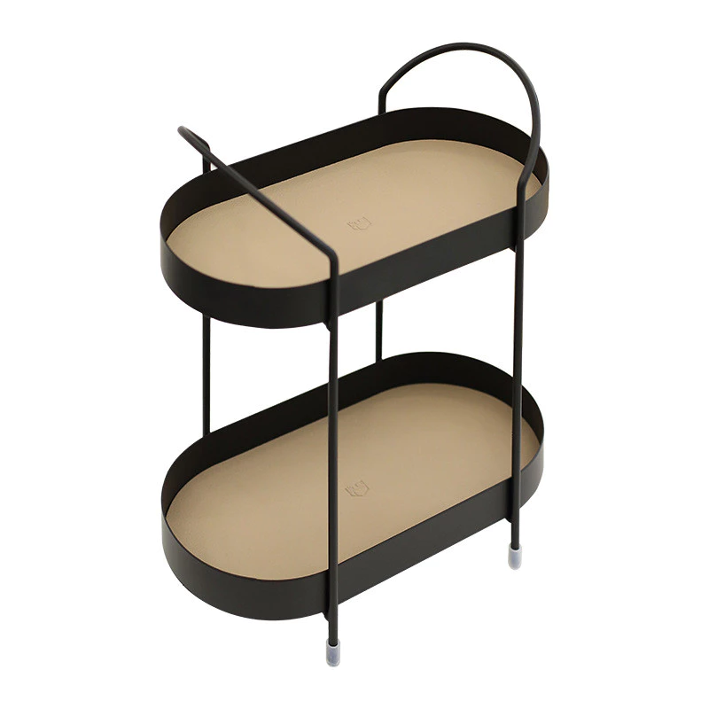 北歐風格鐵藝收納盤 ins風桌面收纳盒 橢圓形鑰匙托盤 玄關收纳架 台灣出貨