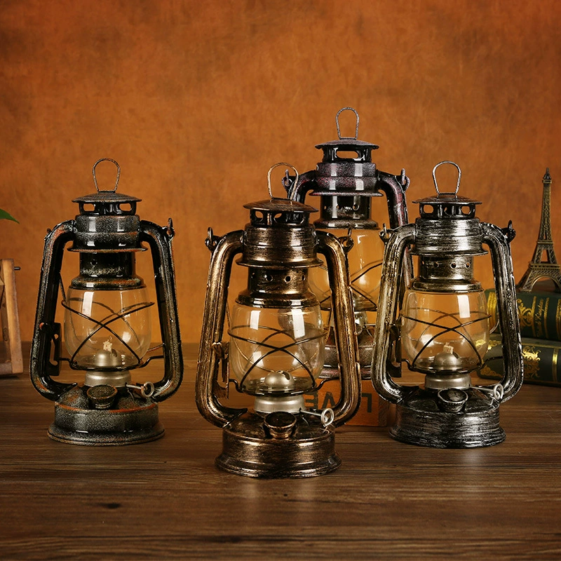28cm復古煤油燈老式油燈戶外露營帳篷燈宗教慶典祭祀活動道具馬燈