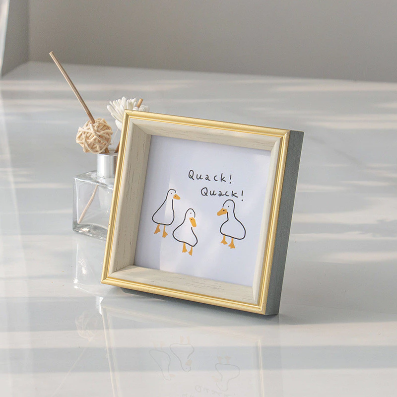 簡約北歐相框擺台正方形相框6吋7吋臥室客廳婚紗照洗相片相框台灣出貨