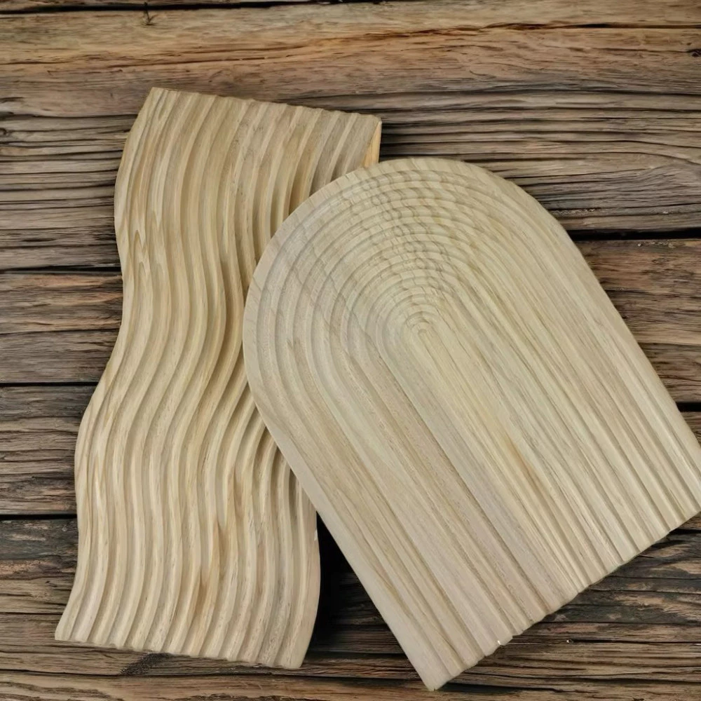 水波紋實木托盤 家用麵包板 櫸木香薰收納置物盤 下午茶咖啡托盤 台灣出貨