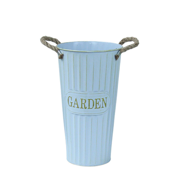 復古做舊鐵藝花桶 鮮花店插花桶 雨傘桶 家用花器 台灣出貨