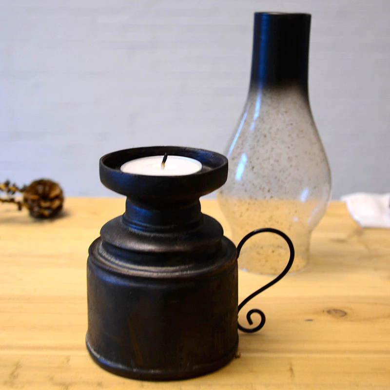 懷舊老式煤油燈款 復古蠟燭台 創意燭光晚餐道具 酒吧 咖啡廳 餐廳 燭台擺件 台灣出貨