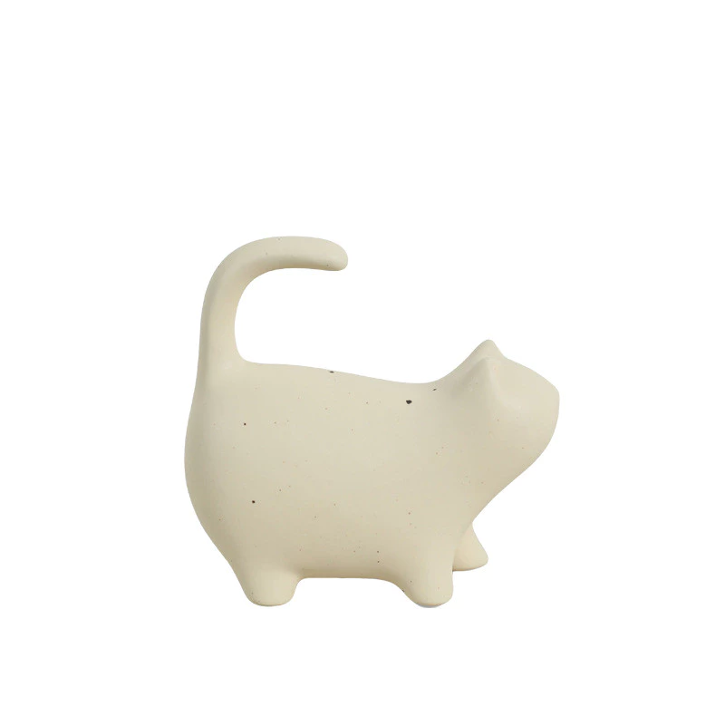 創意陶瓷貓咪擺件 客廳電視櫃家居現代簡約酒櫃辦公室桌面軟裝飾品 台灣出貨