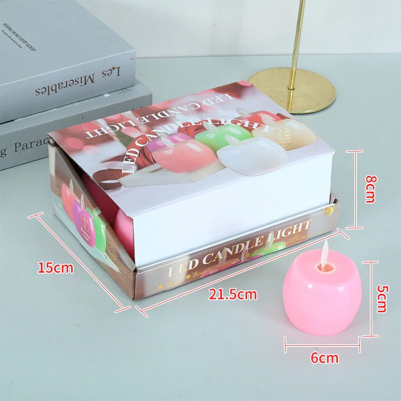 創意led電子搖擺蠟燭燈 婚禮裝飾節慶活動佈置蠟燭 蘋果仿真火焰搖擺蠟燭 台灣出貨