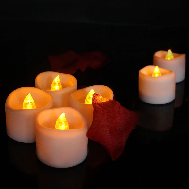 定時循環仿真電子蠟燭 led蠟燭燈 定時亮6H裝飾蠟燭 適用活動節日婚禮佈置擺飾 台灣出貨