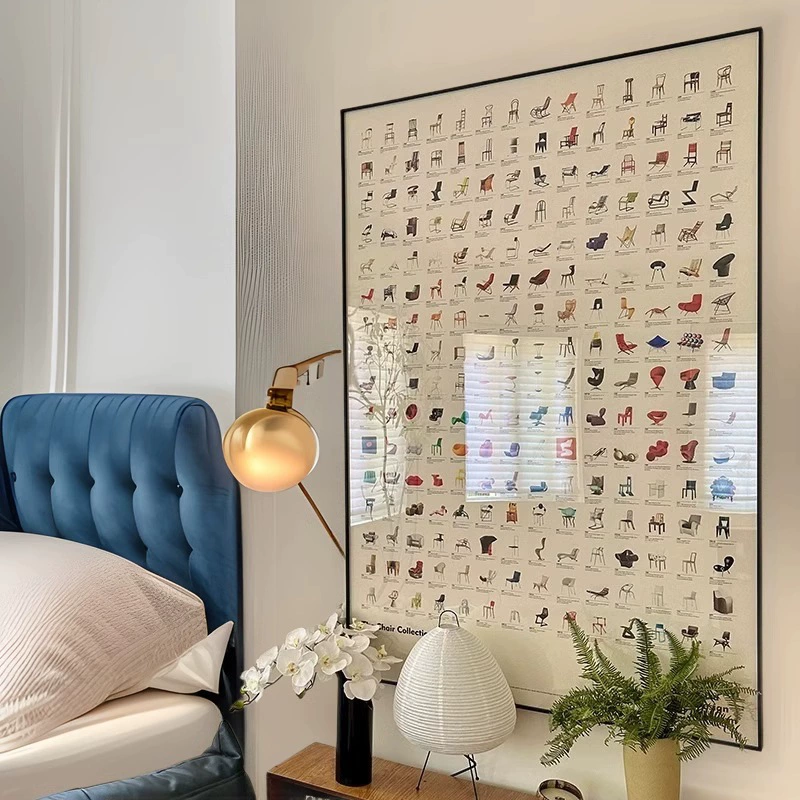 瑞士vitar博物館100椅子現代藝術掛畫包豪斯設計師大幅落地裝飾畫