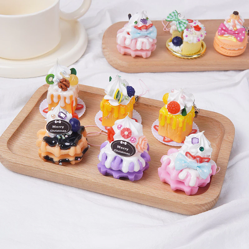 PVC仿真奶油小蛋糕點擺飾模型可愛風仿真甜點冰淇淋擺飾掛件台灣出貨