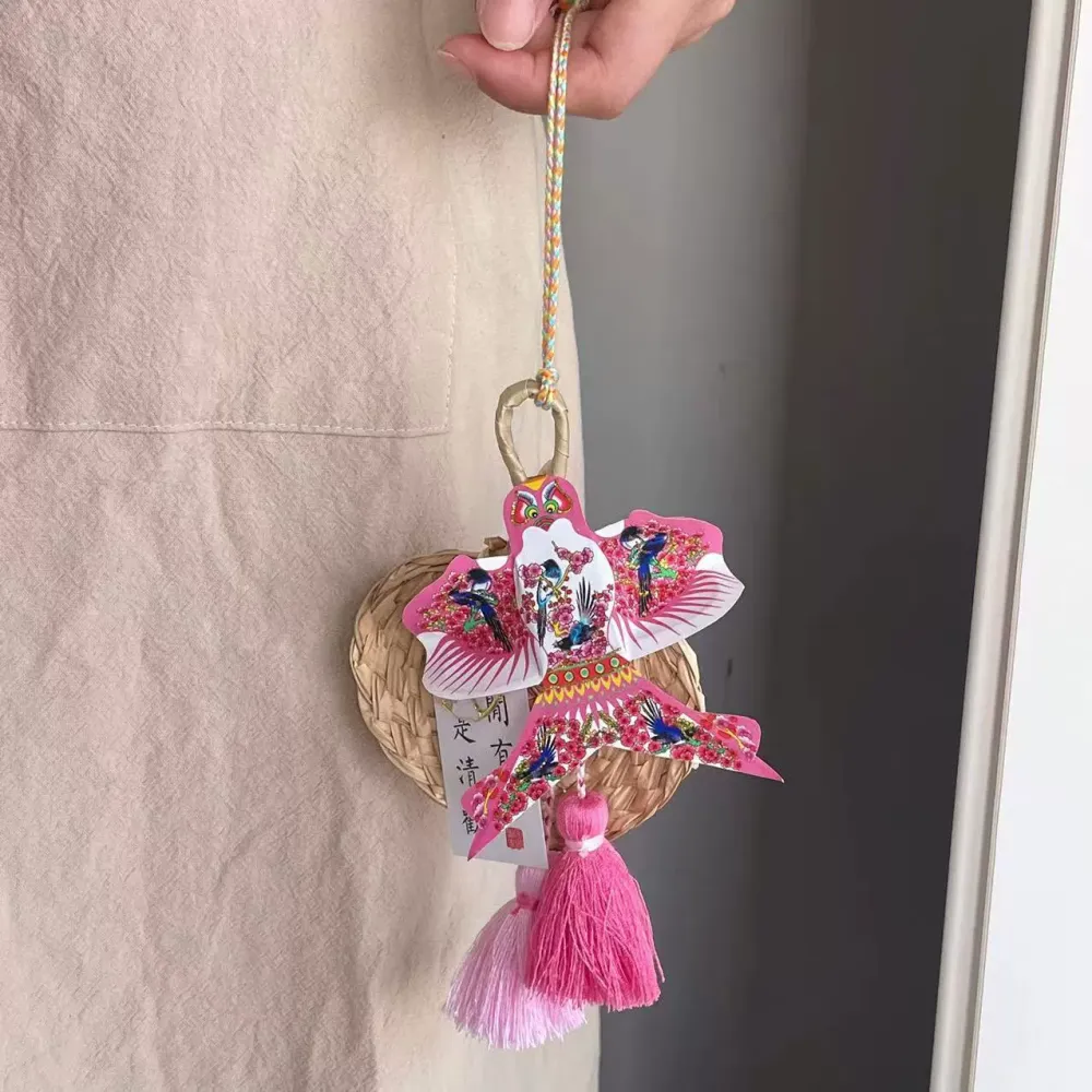 節日傳統紙鳶迷你風箏蒲扇掛件活動diy材料新中式掛飾車掛伴手禮