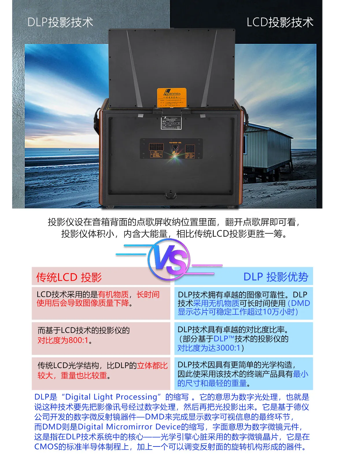 【DANMS丹嘜仕】投影款 K930戶外型點歌機