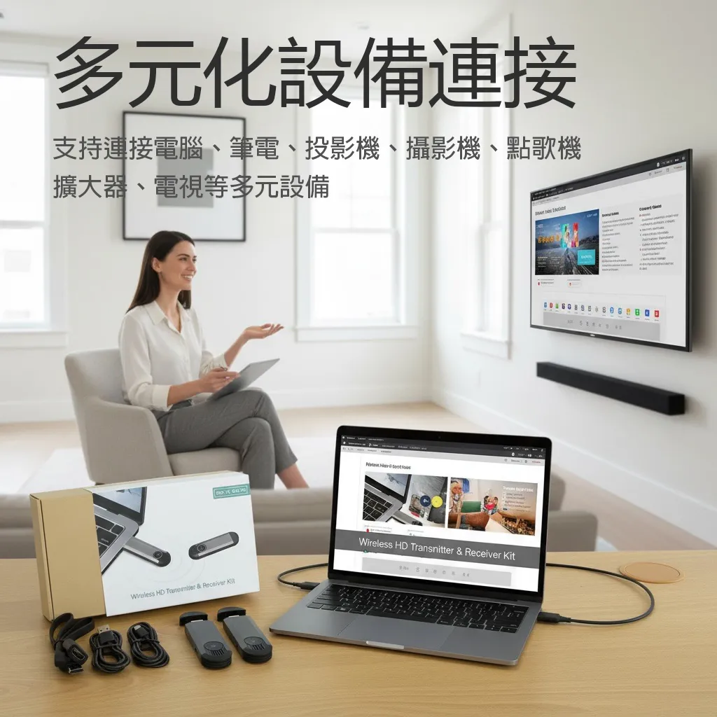 【丹嘜仕配件】無線HDMI 長距HDMI 高清輸出 接收器&發射器 電腦同步螢幕 電視投影儀 點對點無線接收 G69-TX