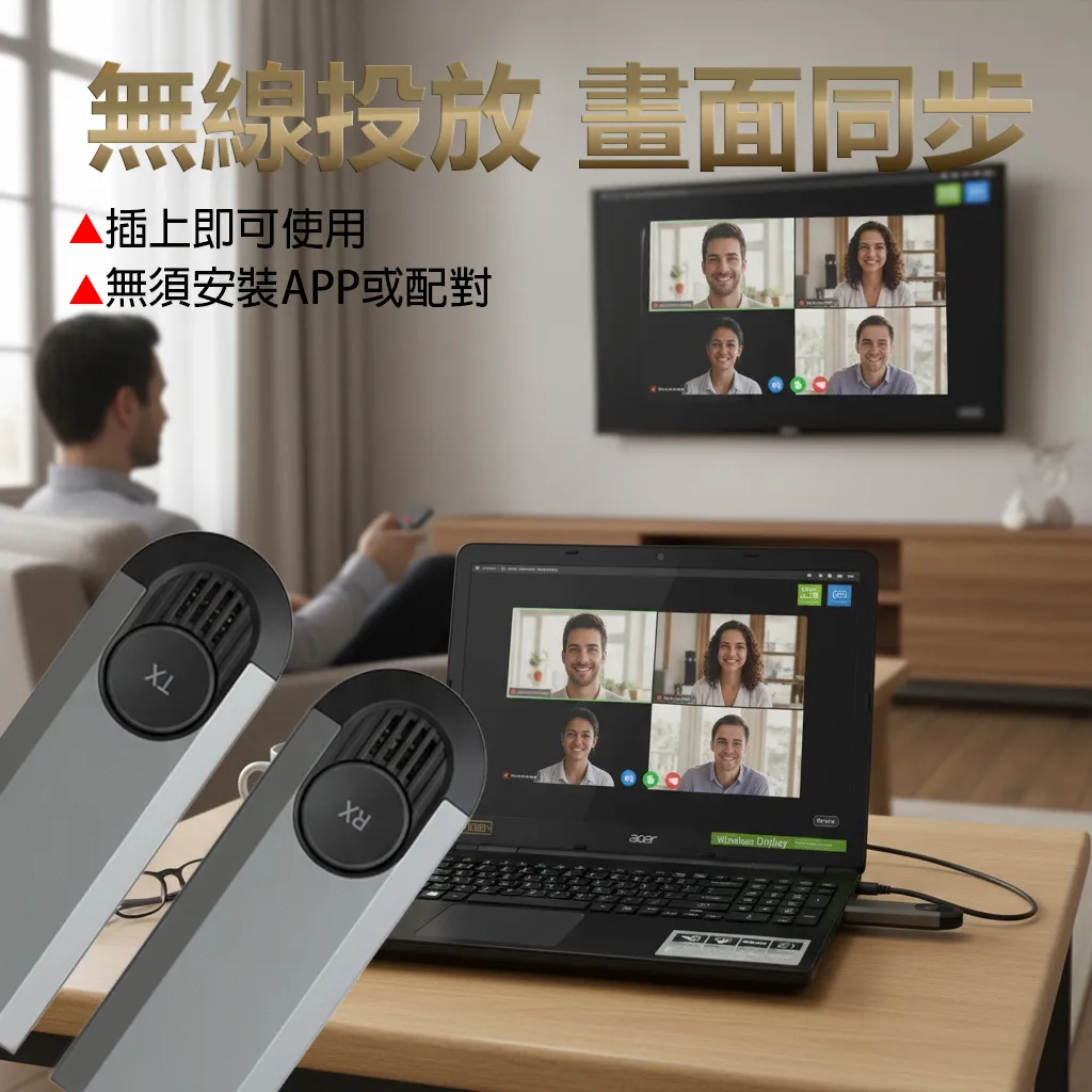 【丹嘜仕配件】無線HDMI 長距HDMI 高清輸出 接收器&發射器 電腦同步螢幕 電視投影儀 點對點無線接收 G69-TX