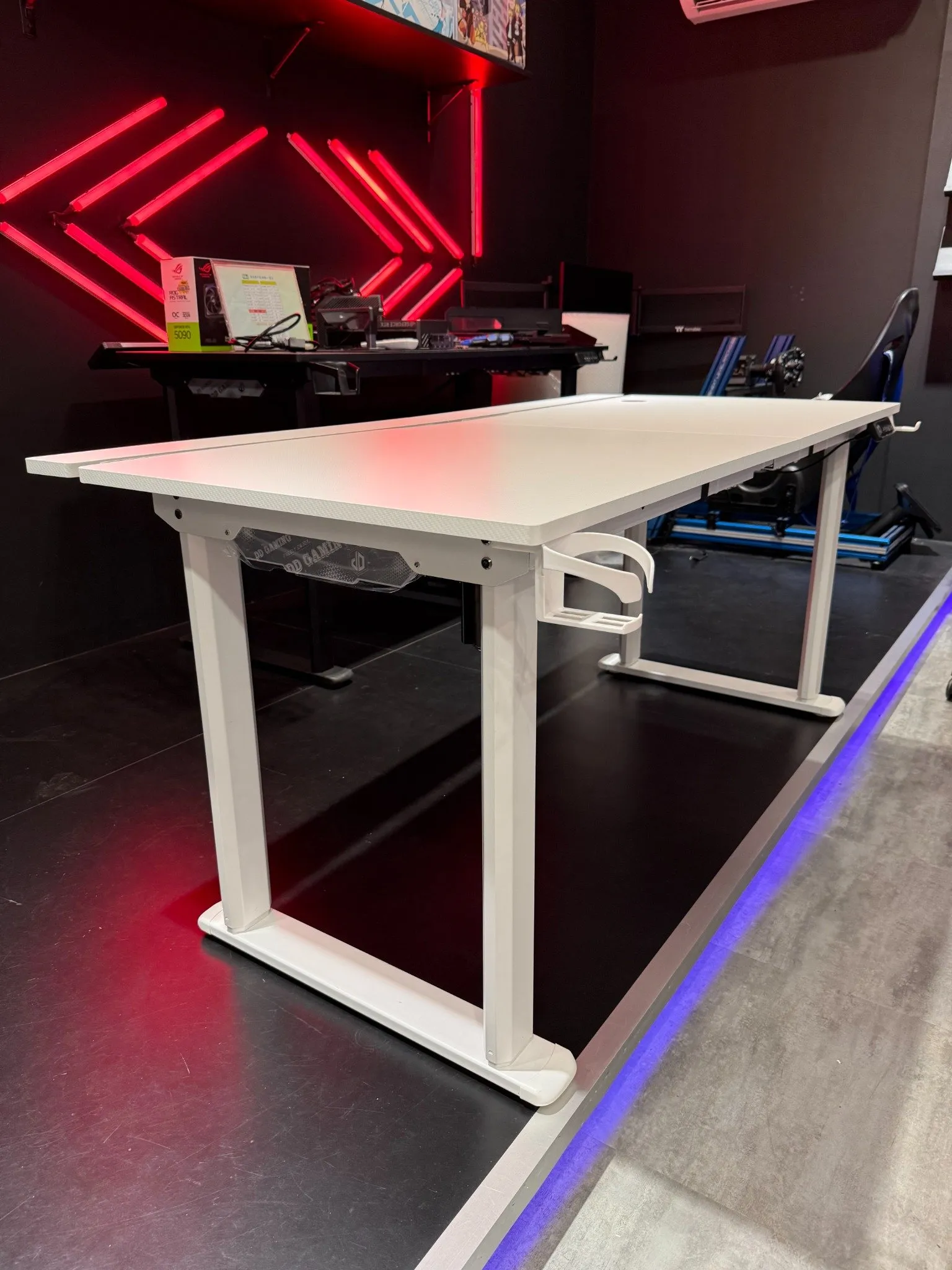 DD卡夢白色升降桌