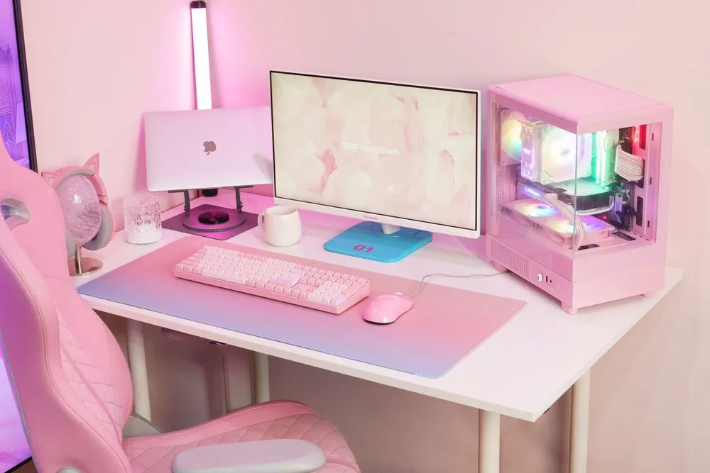 darkFlash大飛 MOTI Mini 鏡之小島 粉色海景房｜電競主機｜