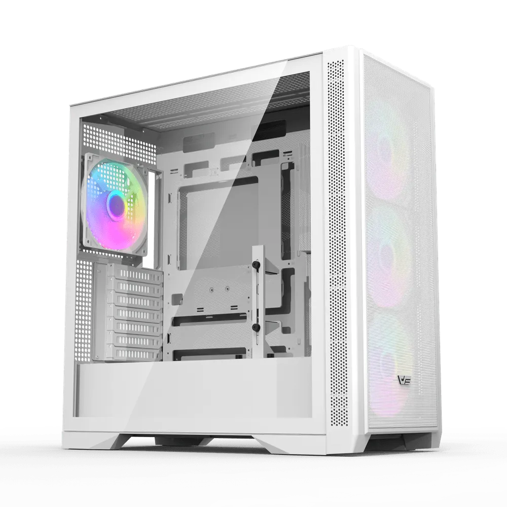 darkFlash 大飛DF4100 E-ATX電腦機殼-白色｜電競主機｜